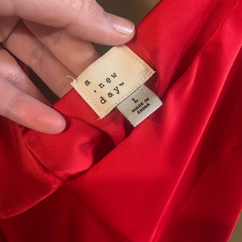 NWOT a new day Red Maxi Slip Dress - Picture 4 of 6